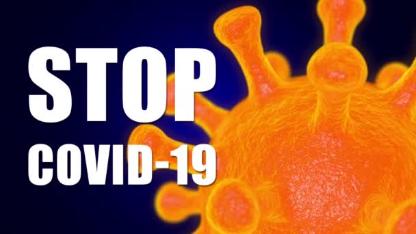 Coronavirus Covid Virus Close Rendering — Stockvideo