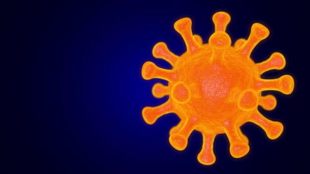 Coronavirus Covid Virus Close Rendering — Stock video