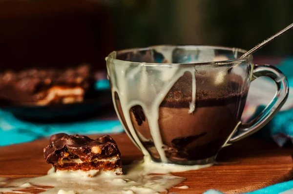 Chocolat chaud au lait condensé — Photo