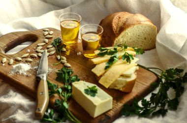 Taze ekmek kızarmış kabuk