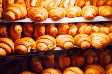 ay çöreği bir vitrin. pasta puf böreği. Gıda