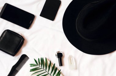 çalışma alanı. iş ve iş. beyaz üzerine siyah