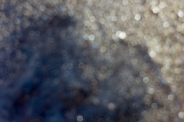 Mavi altın arka plan - güzel ve güzel bokeh