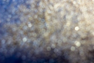 Mavi altın arka plan - güzel ve güzel bokeh