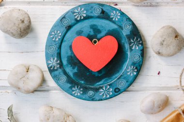 Kırmızı Sevgililer günü kalp