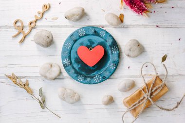 Kırmızı Sevgililer günü kalp