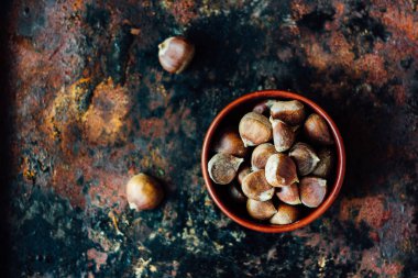Seramik kase çiğ kestane