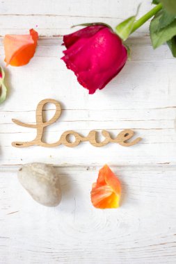 Aşk arka plan - gül ve karanfil.