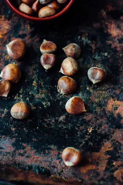 Tiro liso de castanhas . — Fotografia de Stock