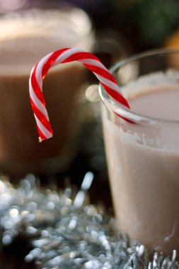 Sıcak Noel içecek şeker kamışı.