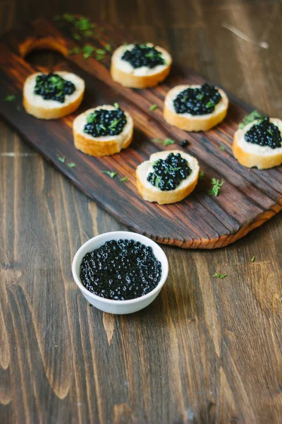 Comida caviar preta . — Fotografia de Stock