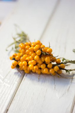 Deniz cehri çilek Beyaz ahşap tablo.