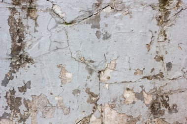 Wheathered beton duvar ile çok sayıda çatlaklar