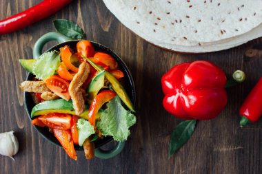 Meksika fachitos vejetaryen sürümü