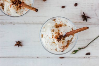 Sevgililer günü kutlaması için taze tatlı Üstten Görünüm.