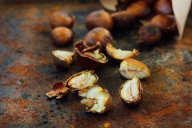 kavrulmuş kestane soyulmuş