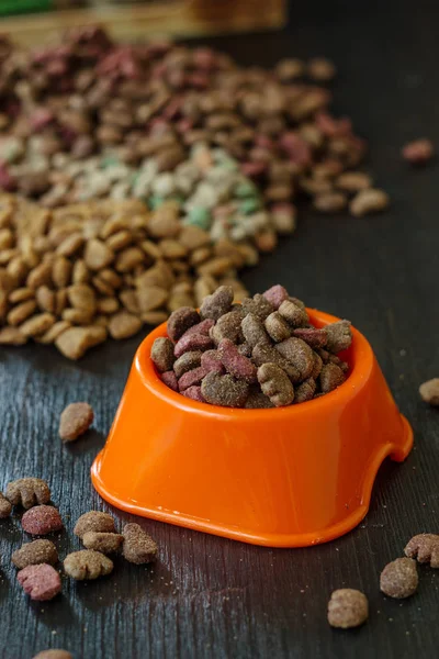 Comida Para Mascotas Tazón Para Gato Perro — Foto de Stock