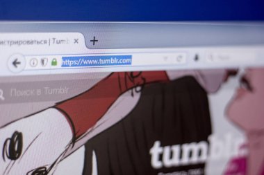 Ryazan, Rusya Federasyonu - 01 Mart 2018 - Tumblr Ana Pc ekranda