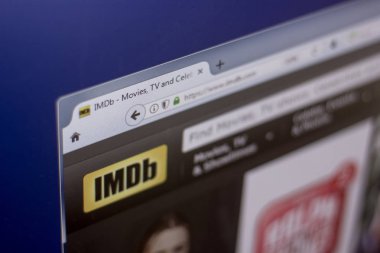 Ryazan, Rusya Federasyonu - 01 Mart 2018 - IMDB ana site Pc ekranda