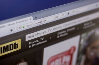 Ryazan, Rusya Federasyonu - 01 Mart 2018 - IMDB ana site Pc ekranda