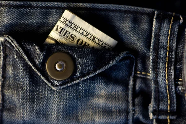 Bucks Blue Jeans Pocket — Stock Photo, Image