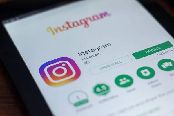 Ryazan Russland März 2018 Instagram Mobile App Auf Einem Display — Stockfoto