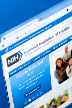 Ryazan, Rusya Federasyonu - 28 Mart 2018 - ana, Ulusal Sağlık Enstitüsü'ndeki bir PC, web adresi - nih.gov