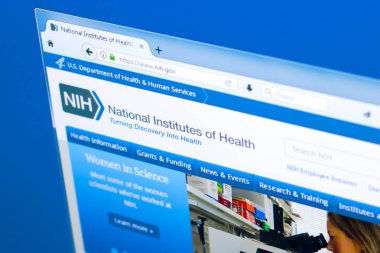Ryazan, Rusya Federasyonu - 28 Mart 2018 - ana, Ulusal Sağlık Enstitüsü'ndeki bir PC, web adresi - nih.gov