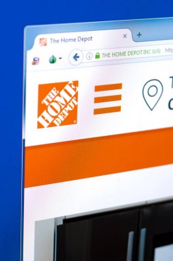Ryazan, Rusya Federasyonu - 28 Mart 2018 - Home Depot hizmet PC, bir ekranda ana web adresi - homedepot.com