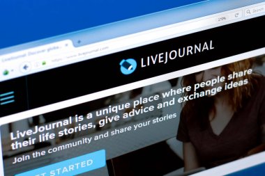 Ryazan, Rusya Federasyonu - 28 Mart 2018 - ana Livejournal bloglama platformu Pc ekranda