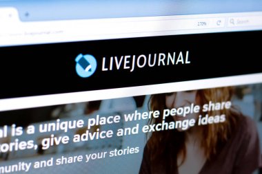 Ryazan, Rusya Federasyonu - 28 Mart 2018 - ana Livejournal bloglama platformu Pc ekranda