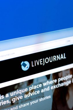 Ryazan, Rusya Federasyonu - 28 Mart 2018 - ana Livejournal bloglama platformu Pc ekranda