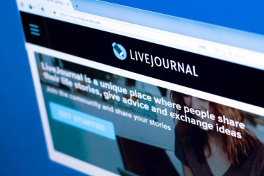 Ryazan, Rusya Federasyonu - 28 Mart 2018 - ana Livejournal bloglama platformu Pc ekranda