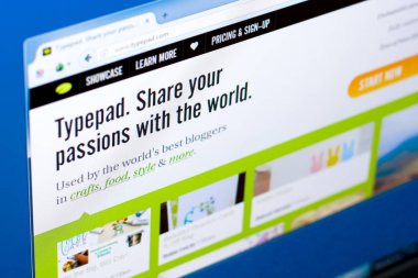 Ryazan, Rusya Federasyonu - 28 Mart 2018 - Pc, web adresini görüntüleme Typepad ana Web sitesi - typepad.com