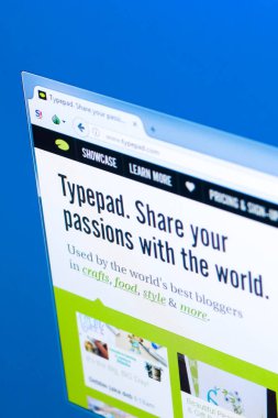 Ryazan, Rusya Federasyonu - 28 Mart 2018 - Pc, web adresini görüntüleme Typepad ana Web sitesi - typepad.com