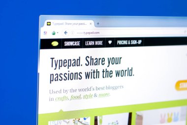 Ryazan, Rusya Federasyonu - 28 Mart 2018 - Pc, web adresini görüntüleme Typepad ana Web sitesi - typepad.com