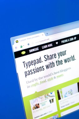 Ryazan, Rusya Federasyonu - 28 Mart 2018 - Pc, web adresini görüntüleme Typepad ana Web sitesi - typepad.com