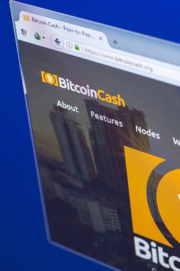 Ryazan, Rusya Federasyonu - 29 Mart 2018 - ana sayfa Bitcoin nakit cryptocurrency (Bch) - bitcoincash.org Pc ekranda