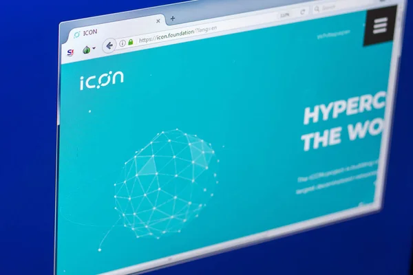 Ryazan Rússia Março 2018 Página Inicial Icon Criptomoeda Endereço Web — Fotografia de Stock