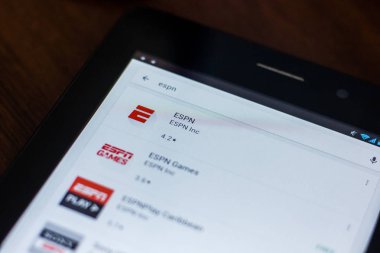 Ryazan, Rusya Federasyonu - 21 Mart 2018 - Espn simgesi mobil uygulamalar listesi