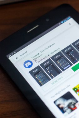 Ryazan, Rusya Federasyonu - 21 Mart 2018 - anlaşmazlık simgesi mobil uygulamalar listesi