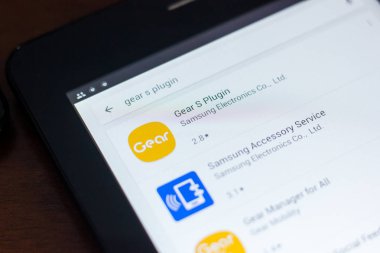 Ryazan, Rusya Federasyonu - 21 Mart 2018 - dişli S eklenti simgesi mobil uygulamalar listesi