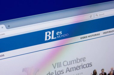 Ryazan, Rusya Federasyonu - 16 Nisan 2018 - Pc, url ekranda dü ana Web sitesi - bles.com