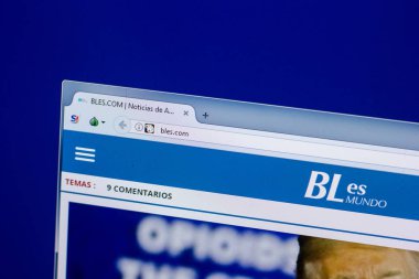 Ryazan, Rusya Federasyonu - 16 Nisan 2018 - Pc, url ekranda dü ana Web sitesi - bles.com