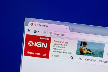 Ryazan, Rusya Federasyonu - 16 Nisan 2018 - IGN ana Web sitesi Pc, url ekranda - IGN.com.