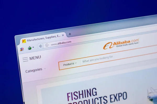 Ryazan Rusia April 2018 Homepage Alibaba Com Display — Stok Foto