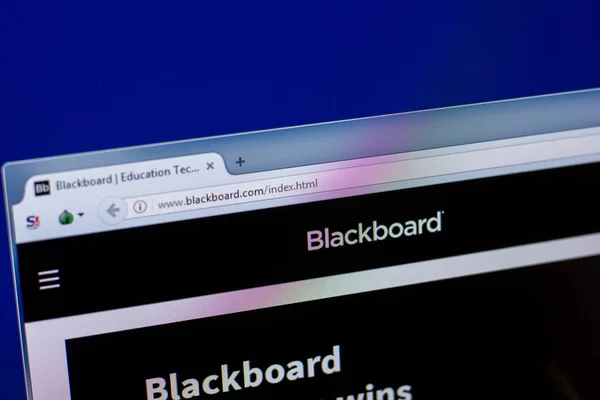 Ryazan Rusya Federasyonu Nisan 2018 Blackboard Com Ana Web Sitesi — Stok fotoğraf