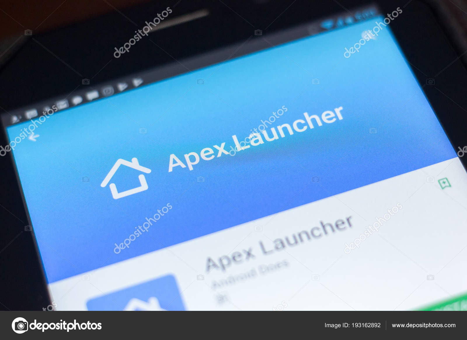 Ryazan Russia April 19 18 Apex Launcher Mobile App On The Display Of Tablet Pc Stock Editorial Photo C Sharafmaksumov