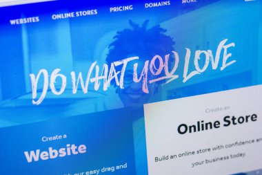 Ryazan, Rusya Federasyonu - 16 Nisan 2018 - Pc, url ekranda Weebly ana Web sitesi - weebly.com