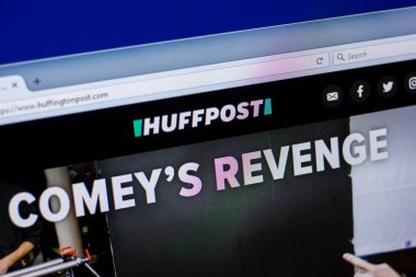 Ryazan, Rusya Federasyonu - 16 Nisan 2018 - kanadın ana Web sitesi Pc, url - Huffingtonpost.com görüntüleme.